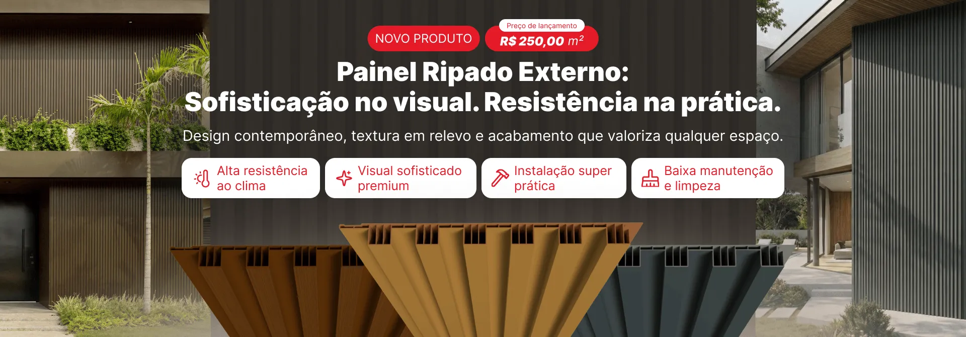 banner painel ripado 3d